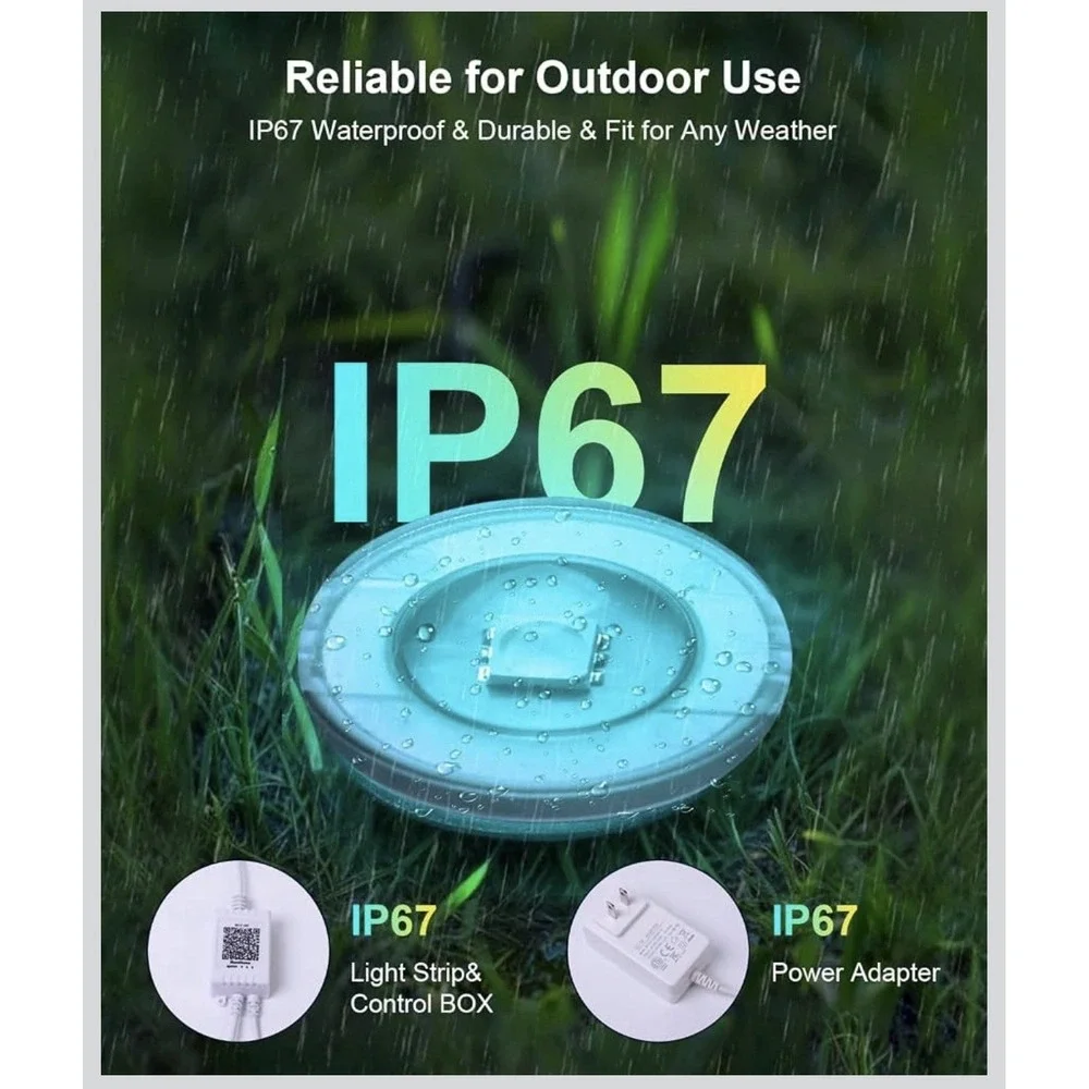 Fussion 200ft Permanent Outdoor Lights for House, 2025 Smart RGB LED Outside L 2
